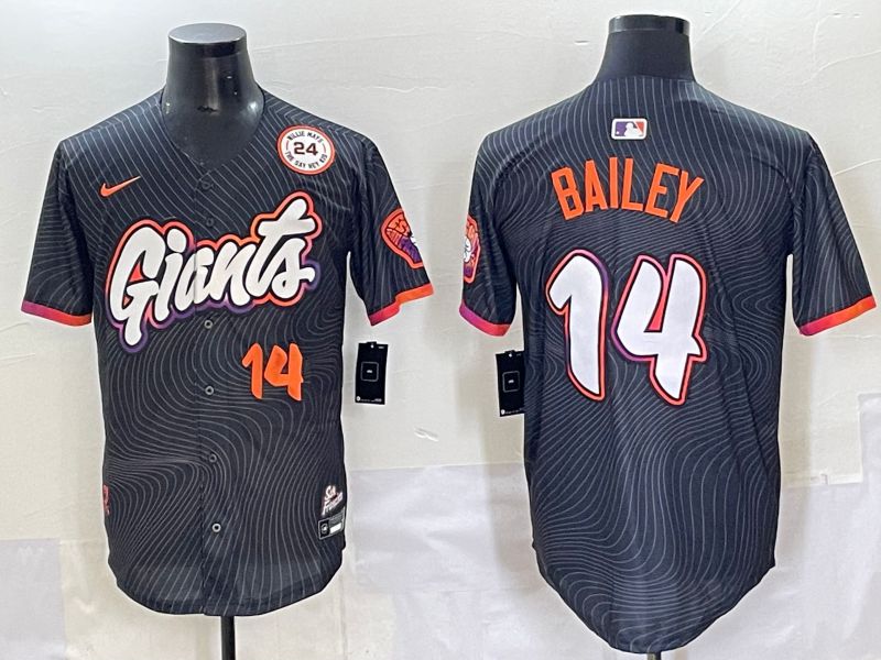 Men 2025 San Francisco Giants #14 Bailey Black Joint Name Nike MLB Jersey style 7->san francisco giants->MLB Jersey